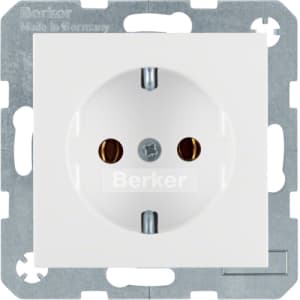 Штепсельная розетка SCHUKO цвет: полярная белизна, матовый Berker S.1/B.1/B.3/B.7 Glas