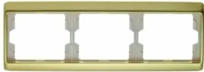 Рамка Berker Arsys, 3 поста, горизонтальная (Золото)